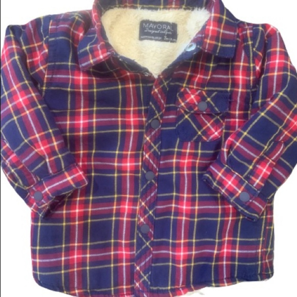 Mayoral Sherpa Lined Button Down Size 9M